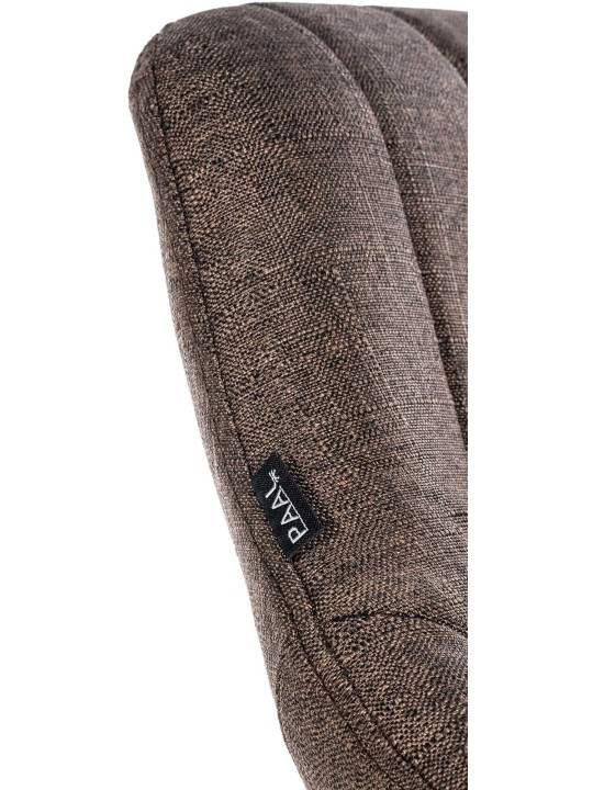 Taburete de bar Milet tela cromo, marrón