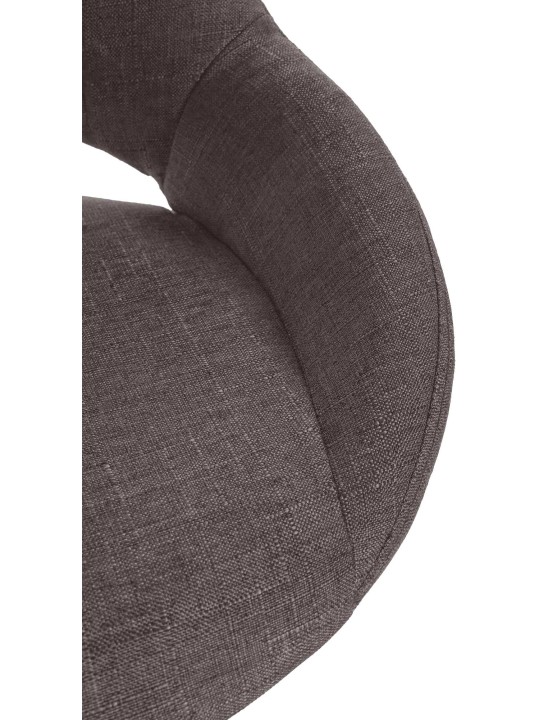 Taburete de bar Milet tela cromo, gris oscuro