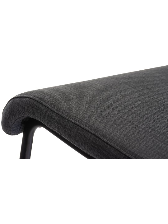 Taburete de bar Limon B tela, gris oscuro
