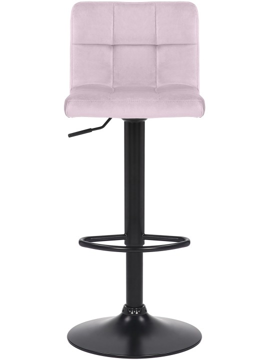 Juego de 2 taburetes de bar Feni terciopelo, rosa
