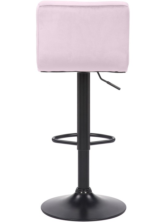 Juego de 4 taburetes de bar Feni terciopelo, rosa
