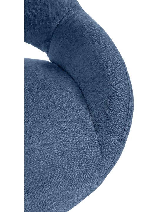 Juego de 2 taburetes de bar Milet tela C, azul Juego de 2 taburetes de bar Milet tela C, azul