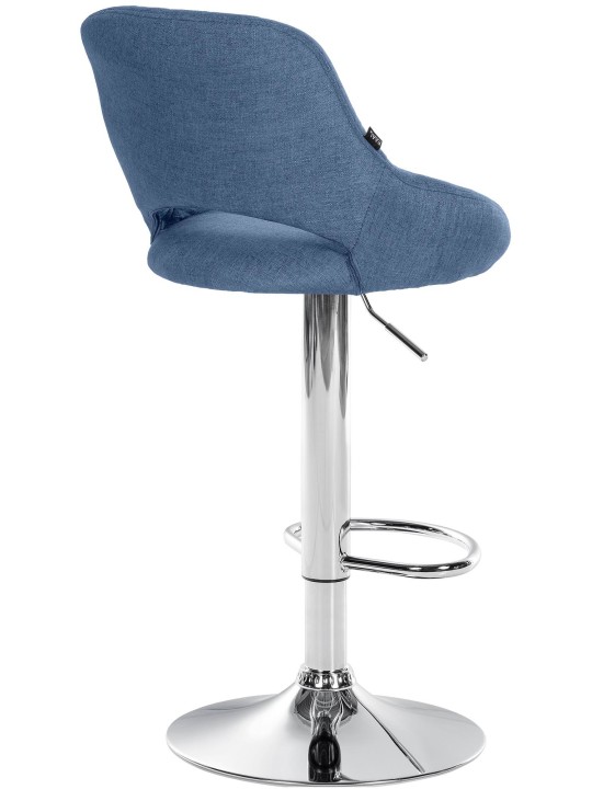 Juego de 2 taburetes de bar Milet tela C, azul Juego de 2 taburetes de bar Milet tela C, azul