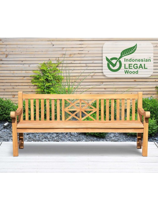 Banco de teca Florida 200 cm, teca Banco de teca Florida 200 cm, teca