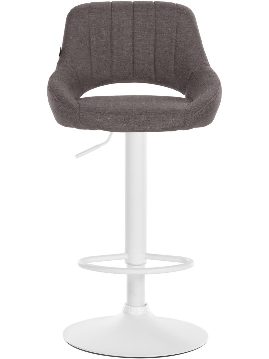 Juego de 2 taburetes de bar Milet tela W, gris oscuro Juego de 2 taburetes de bar Milet tela W, gris oscuro
