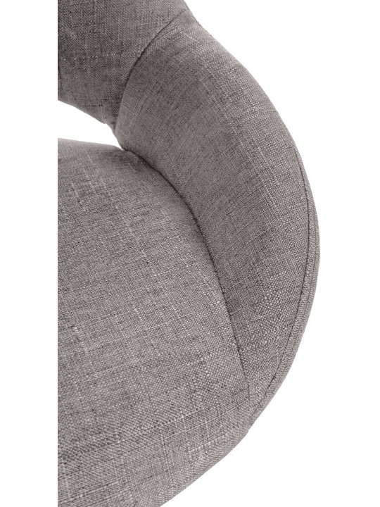 Juego de 2 taburetes de bar Milet tela W, gris