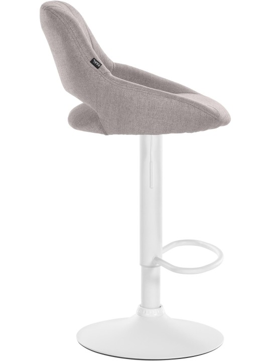Juego de 2 taburetes de bar Milet tela W, gris