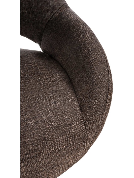 Juego de 2 taburetes de bar Milet tela W, marrón Juego de 2 taburetes de bar Milet tela W, marrón