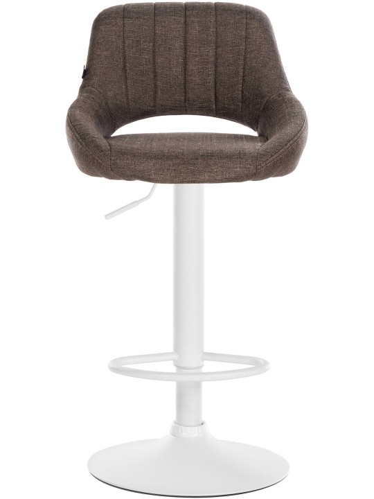 Juego de 2 taburetes de bar Milet tela W, marrón Juego de 2 taburetes de bar Milet tela W, marrón