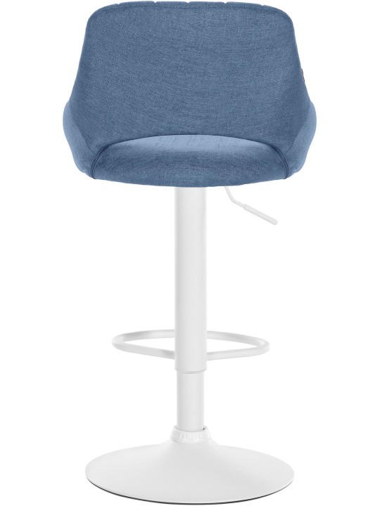 Juego de 2 taburetes de bar Milet tela W, azul