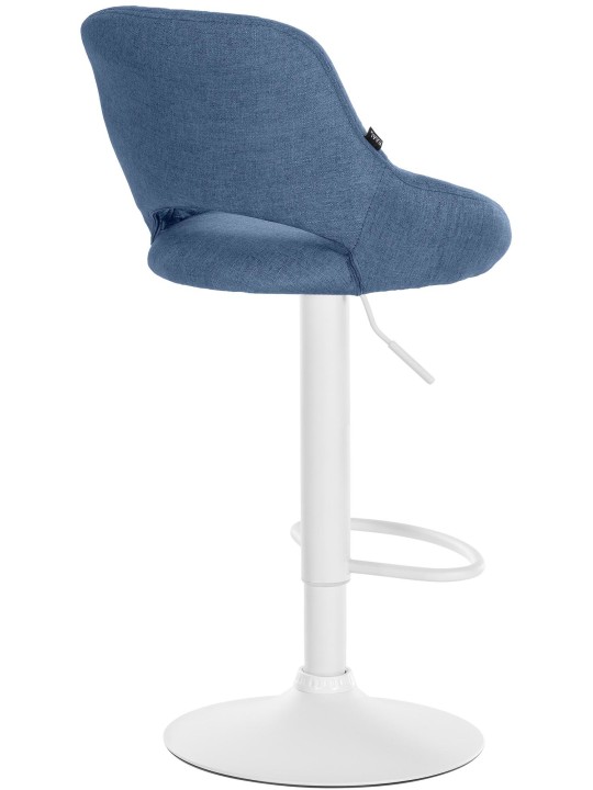 Juego de 2 taburetes de bar Milet tela W, azul