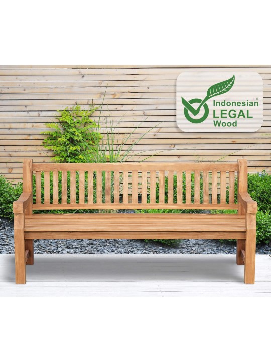 Banco de teca Jackson V2 200 cm, teca Banco de teca Jackson V2 200 cm, teca