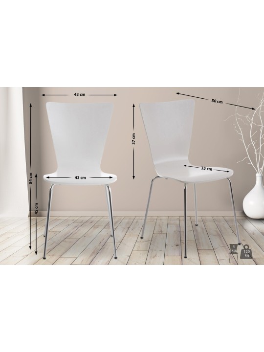 Silla de visita Aaron, blanco