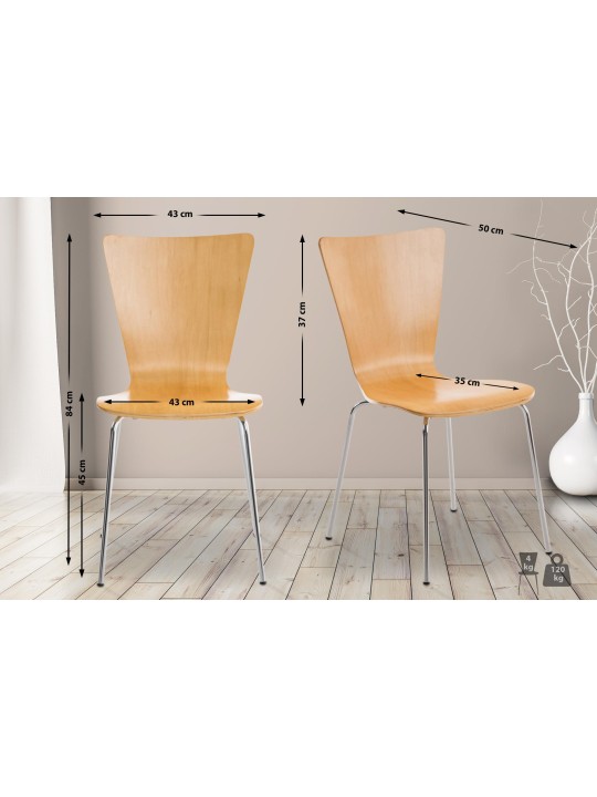 Silla de visita Aaron, natural