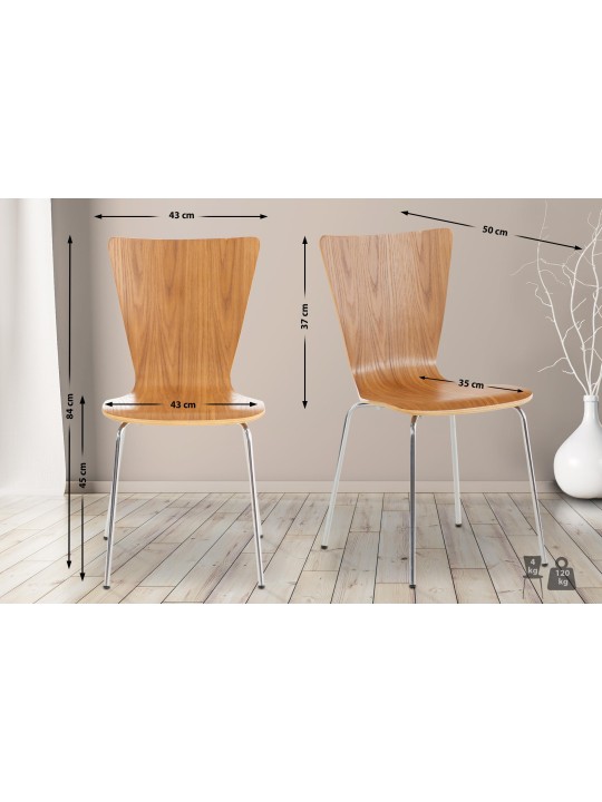 Silla de visita Aaron, roble