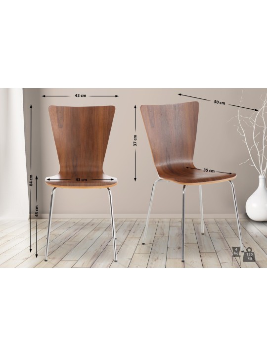 Silla de visita Aaron, nogal