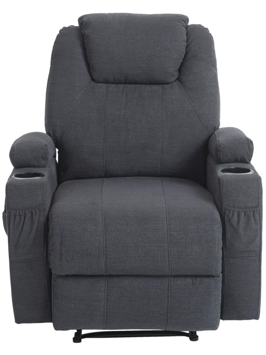 Sillón Hepler con función masaje tejido, gris oscuro Sillón Hepler con función masaje tejido, gris oscuro
