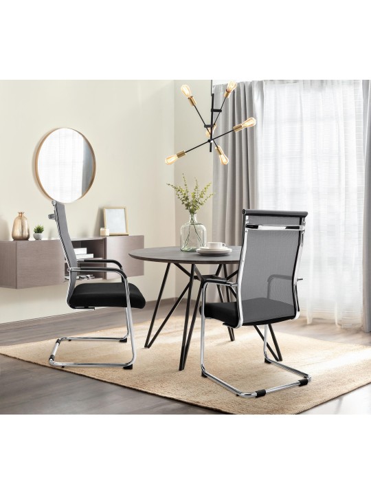 Silla de visita Brenda, gris