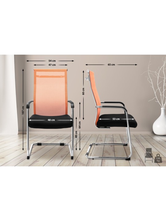 Silla de visita Brenda, naranja