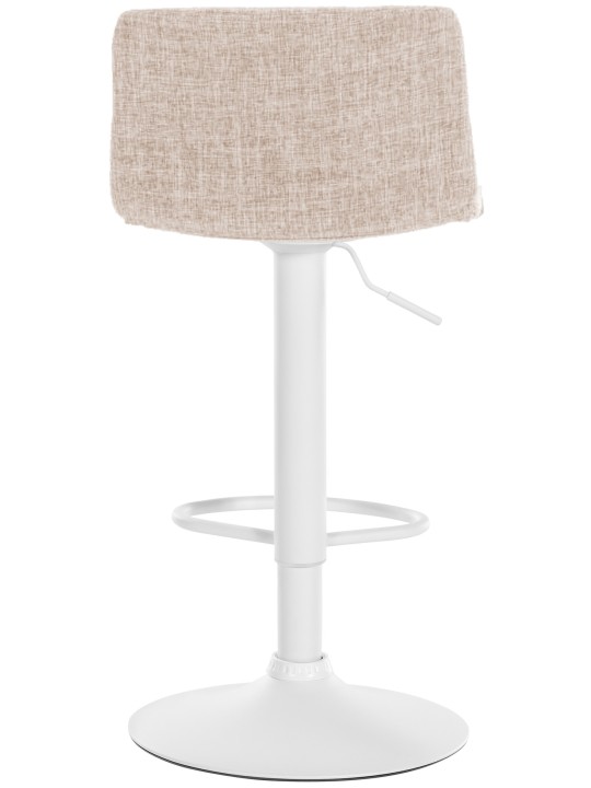 Taburete de bar Hoover tela W, crema