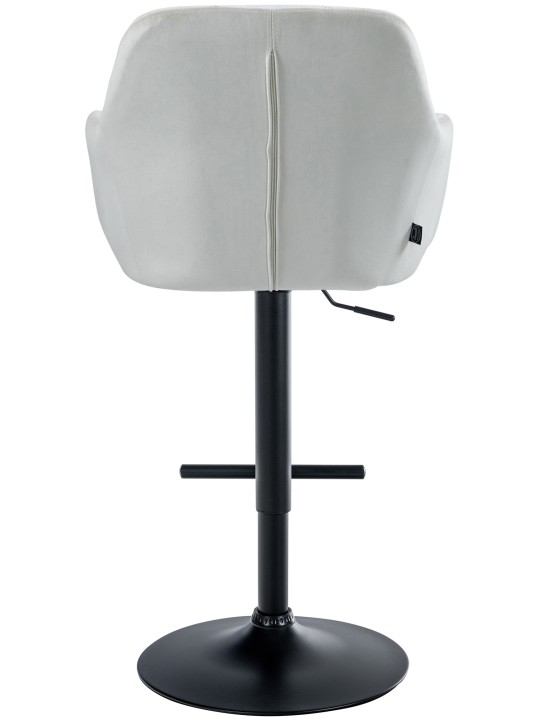 Taburete de bar Natoma terciopelo, crema