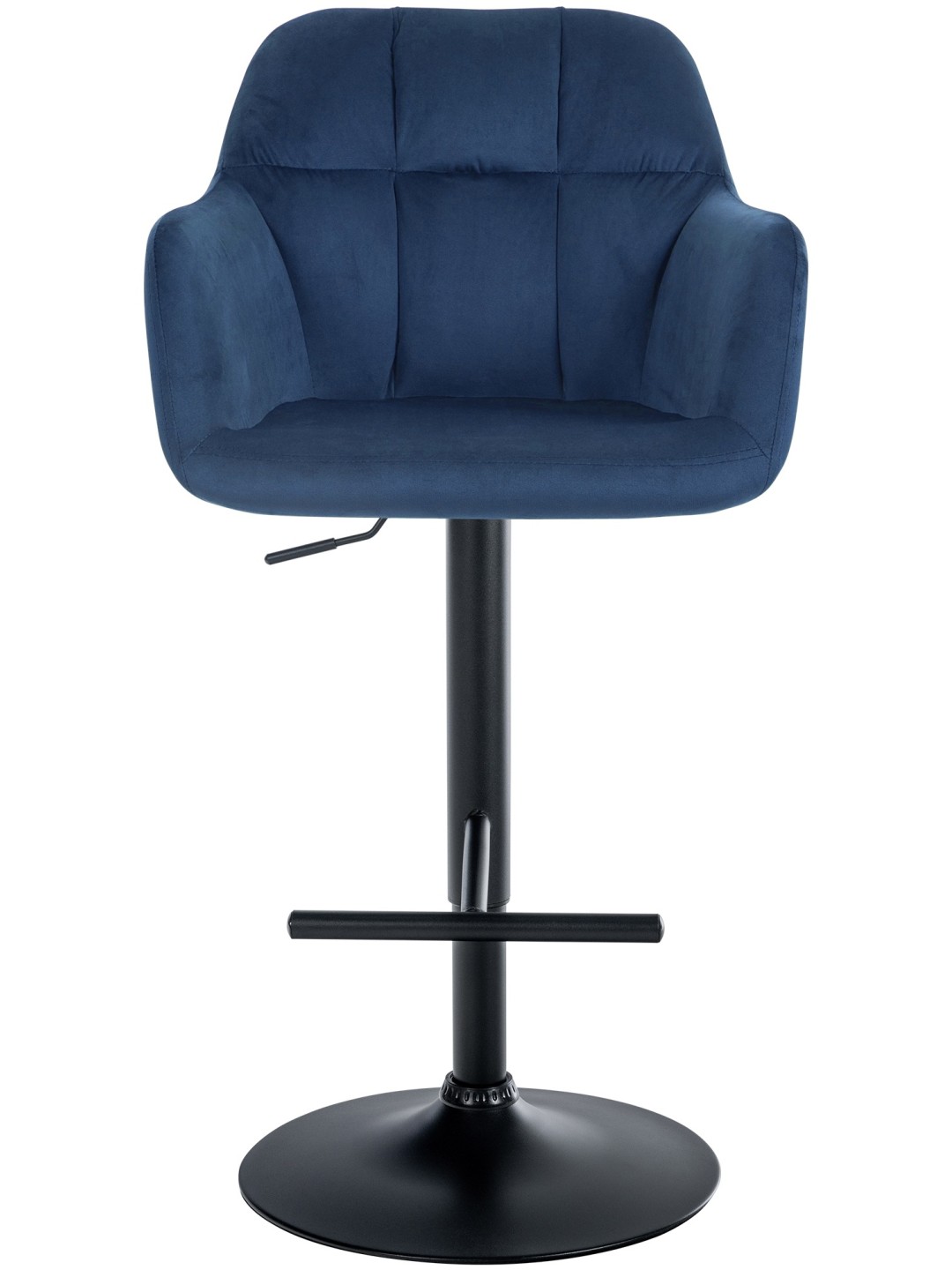 Taburete de bar Natoma terciopelo, azul