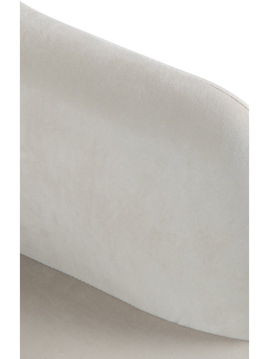 Taburete de bar Natoma terciopelo cromado, crema