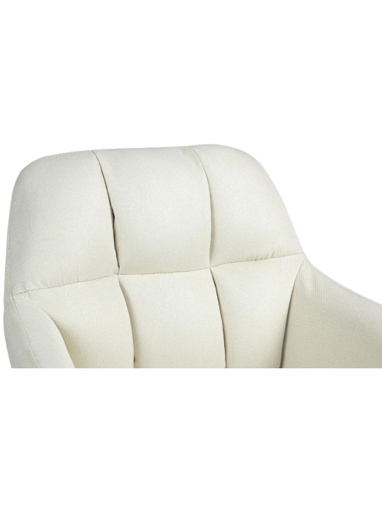 Taburete de bar Natoma tela, crema