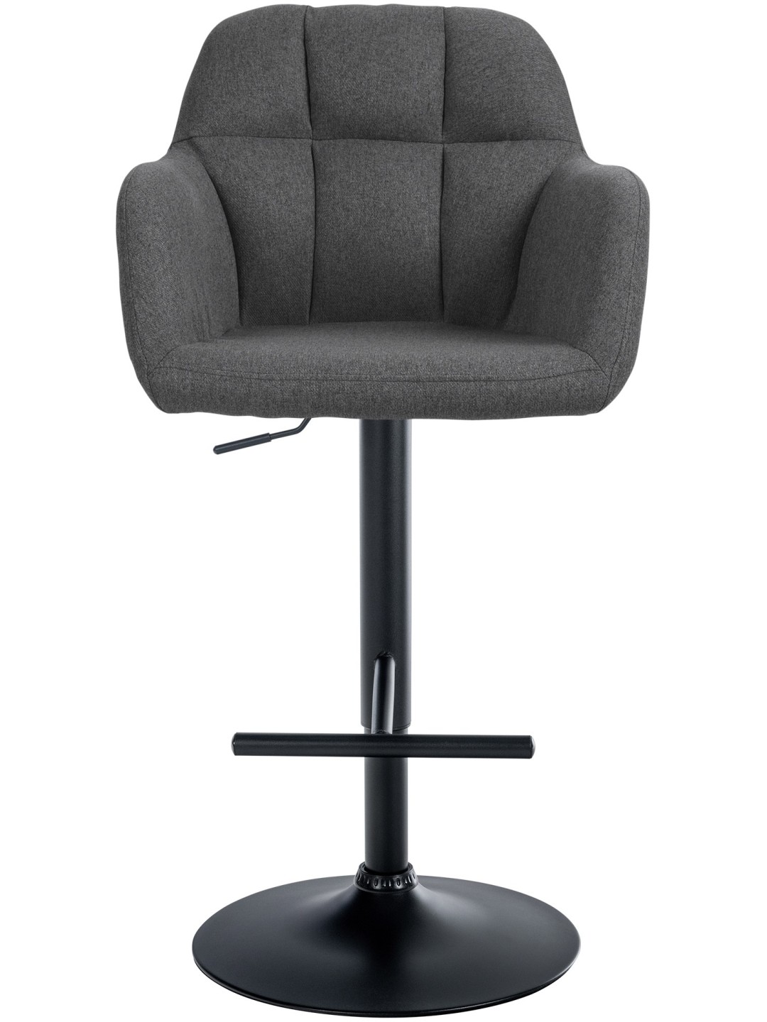 Taburete de bar Natoma tela, gris oscuro