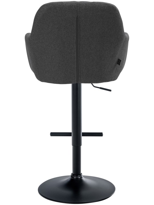 Taburete de bar Natoma tela, gris oscuro
