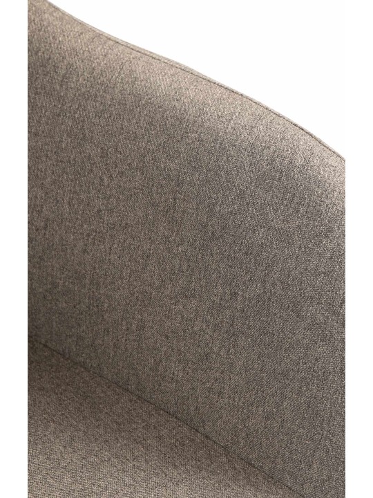 Taburete de bar Natoma tela cromo, taupe