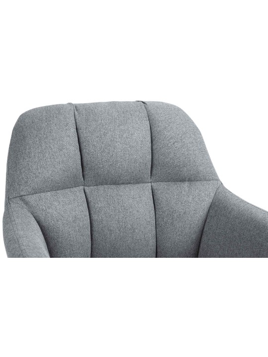 Taburete de bar Natoma tela cromo, gris