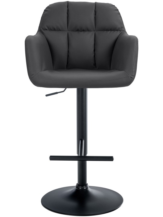 Taburete de bar Natoma piel sintética, negro