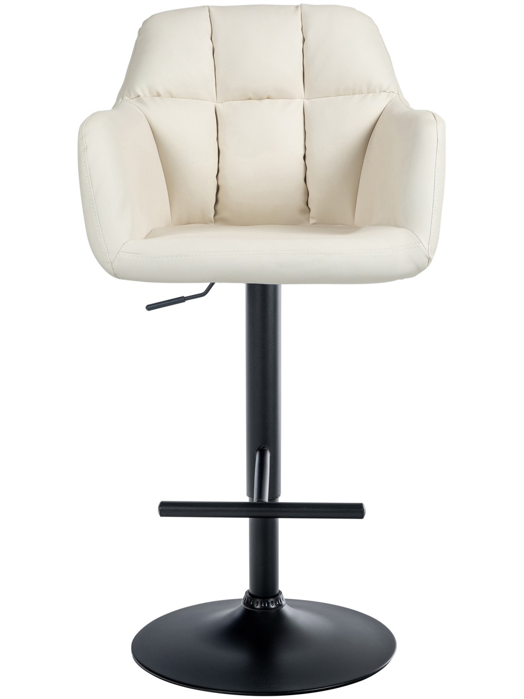 Taburete de bar Natoma piel sintética, crema