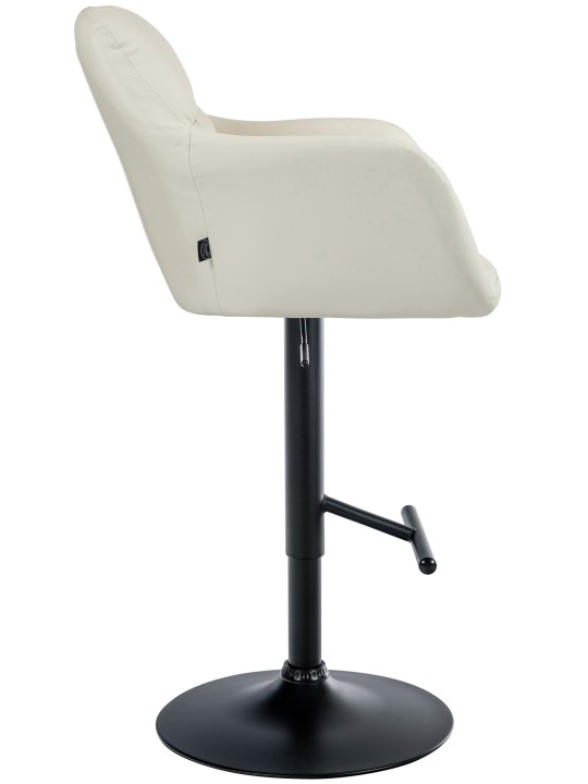 Taburete de bar Natoma piel sintética, crema