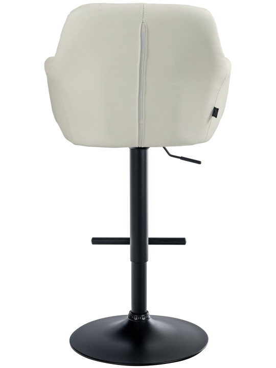 Taburete de bar Natoma piel sintética, crema