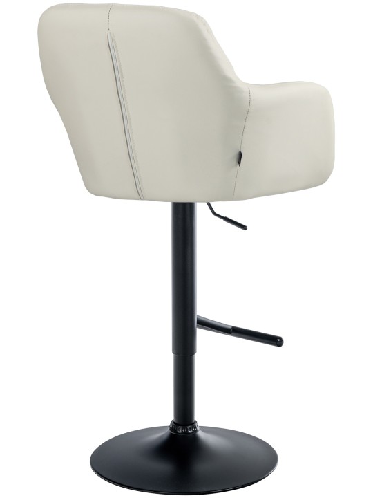 Taburete de bar Natoma piel sintética, crema