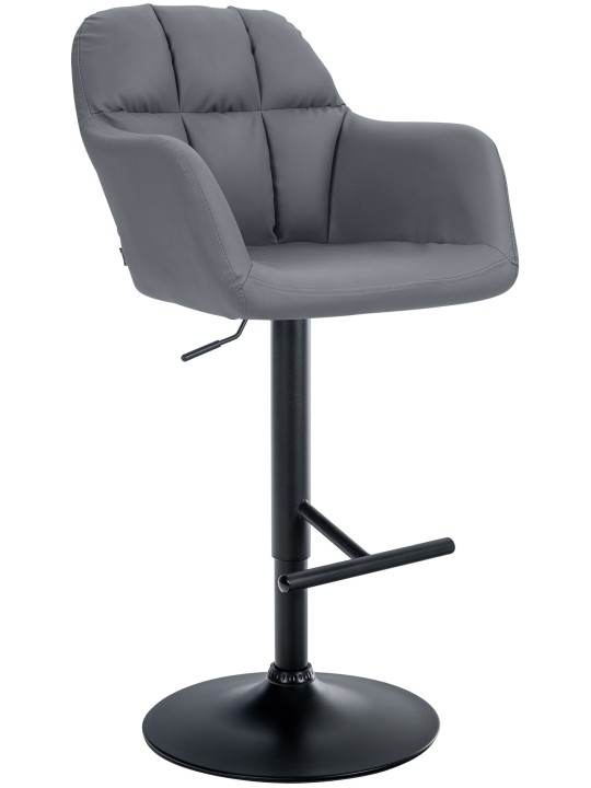 Taburete de bar Natoma piel sintética, gris