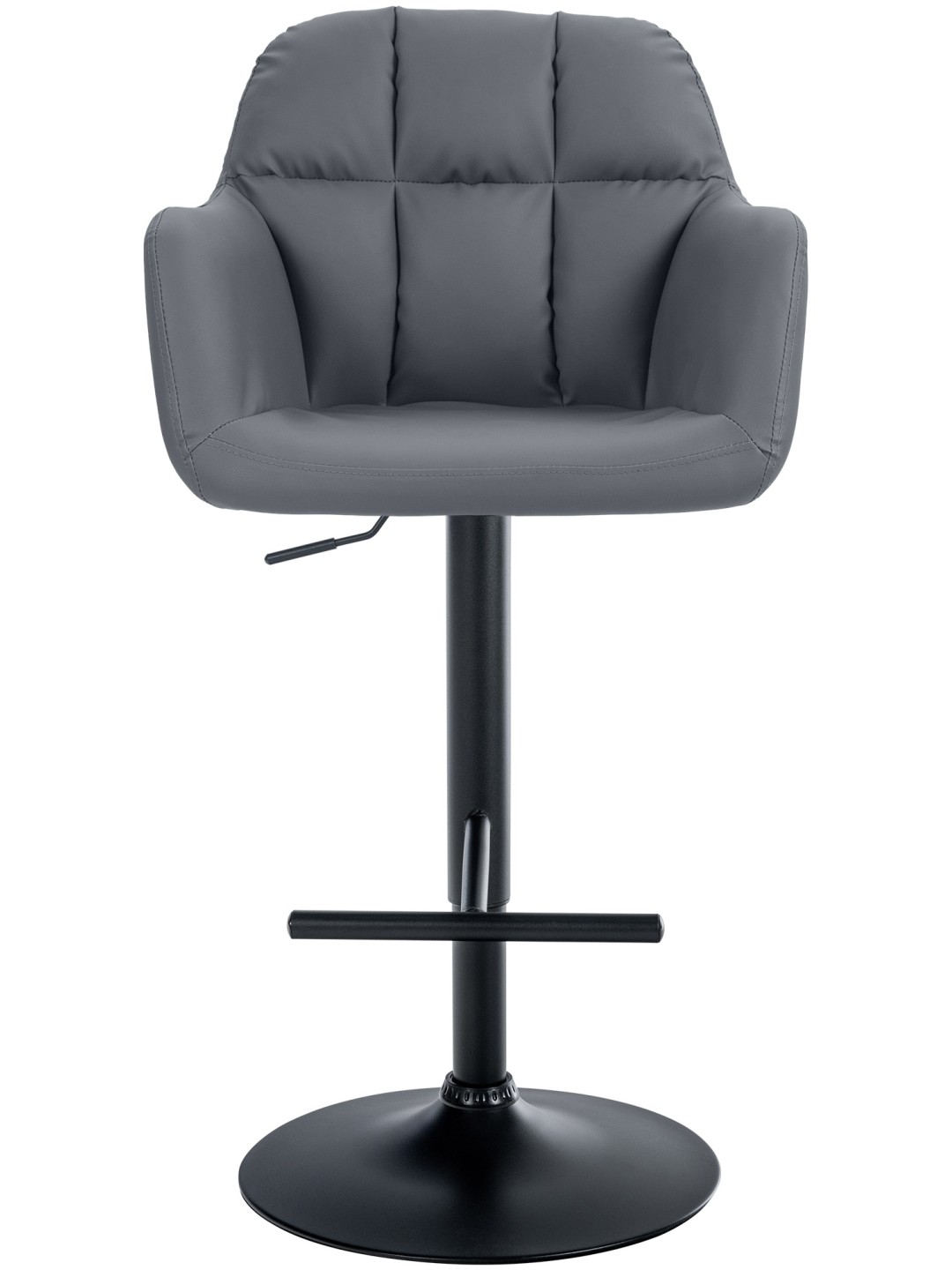 Taburete de bar Natoma piel sintética, gris