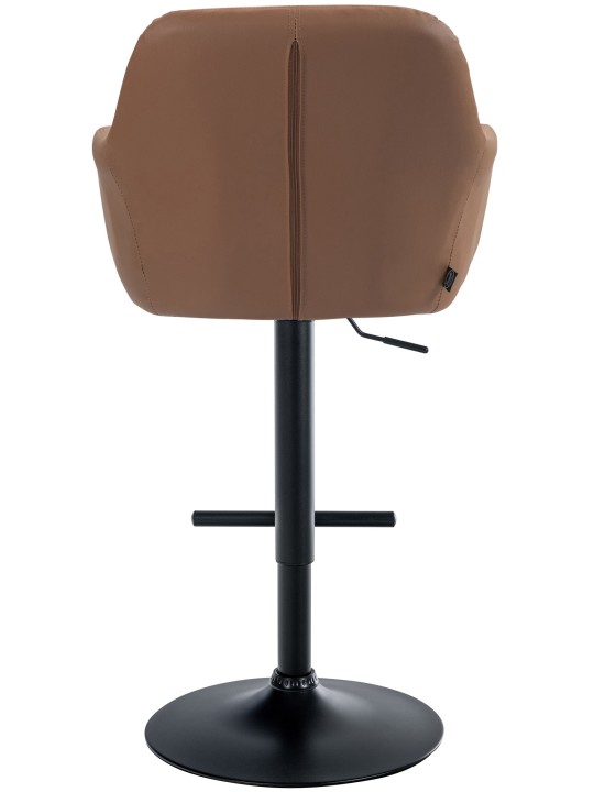 Taburete de bar Natoma piel sintética, marrón claro