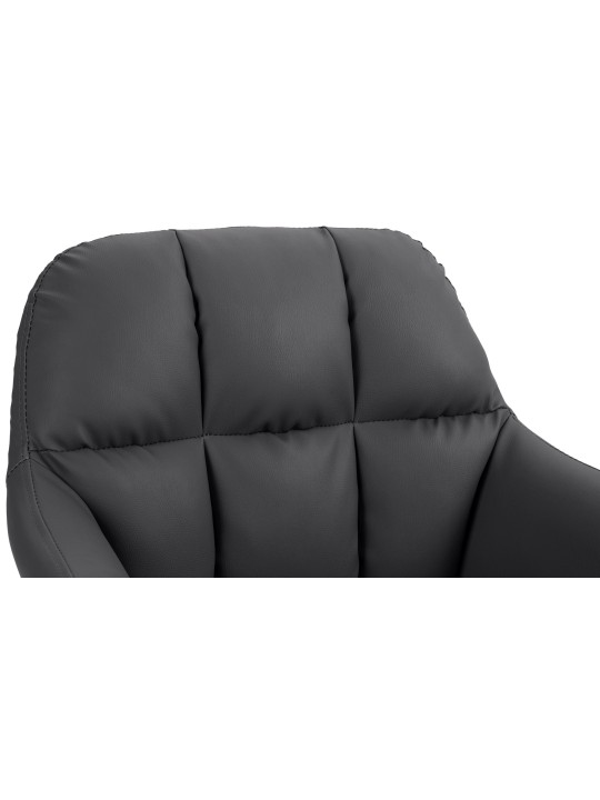 Taburete de bar Natoma piel sintética cromado, negro