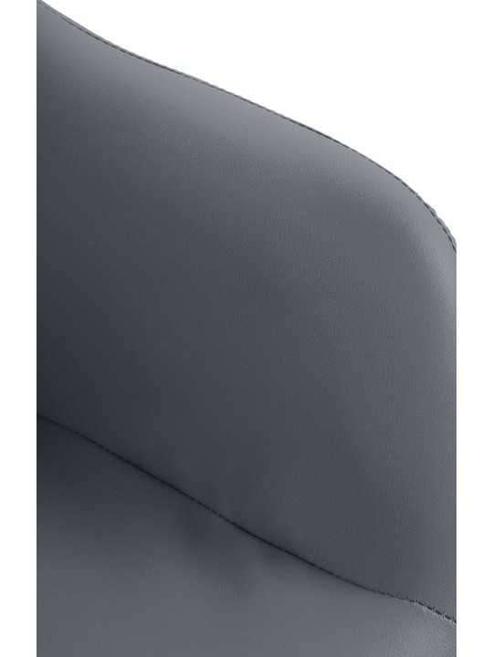 Taburete de bar Natoma piel sintética cromado, gris