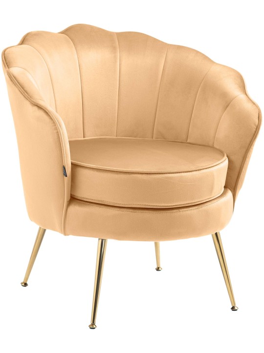 Silla Rosita terciopelo, amarillo