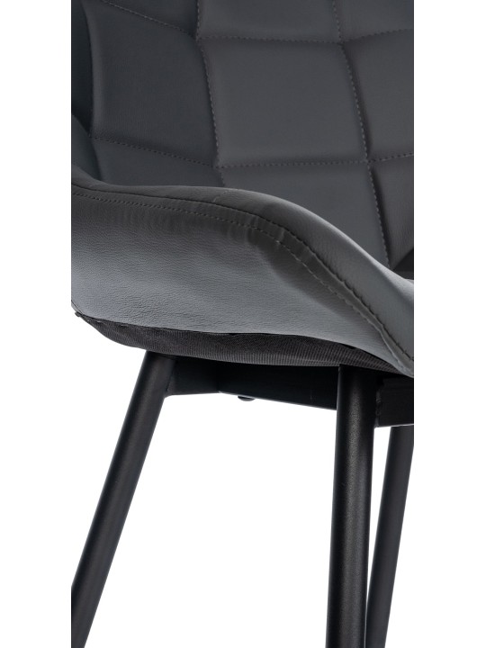 Taburete de bar Weston de piel sintética, gris Taburete de bar Weston de piel sintética, gris