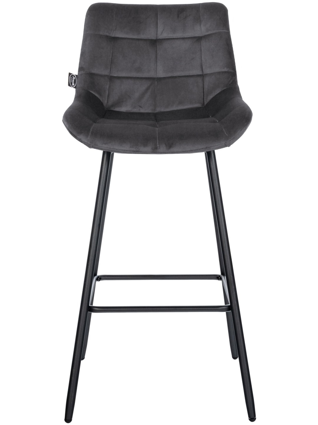 Taburete de bar Weston terciopelo, gris oscuro