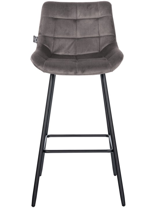 Taburete de bar Weston terciopelo, gris