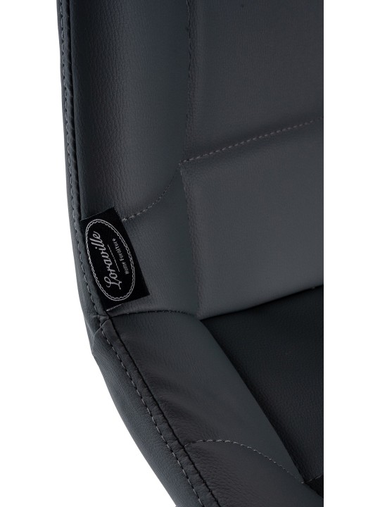 Taburete de bar giratorio Weston de piel sintética, gris