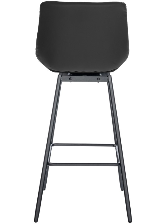 Taburete de bar giratorio Weston de piel sintética, negro