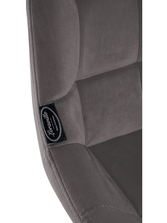 Taburete de bar giratorio Weston de terciopelo, gris