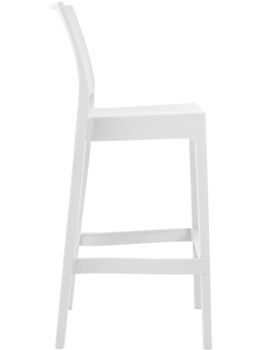 Juego de 2 taburetes de bar Maya, blanco Juego de 2 taburetes de bar Maya, blanco